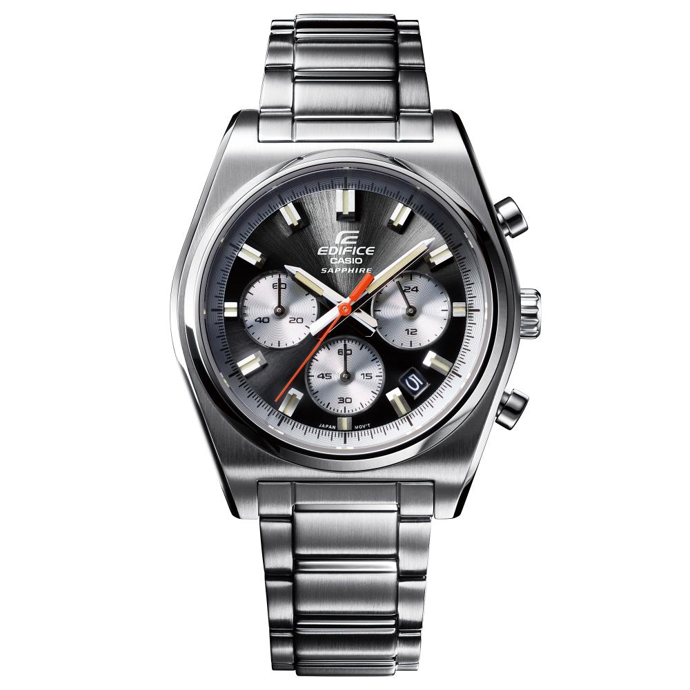 Collection Edifice - EFB-730D-1AVUEF - Montre Casio – boîtier en acier argenté, cadran noir à trois compteurs, bracelet en acier – vue 5