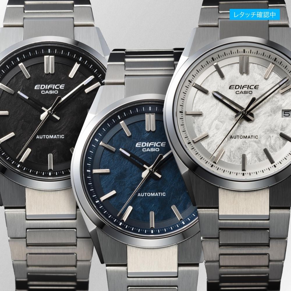Collection Edifice - EFK-110D-2AER - Montre Casio – boîtier compact en acier inoxydable de 38 mm, cadran bleu texturé, bracelet acier massif – vue 3