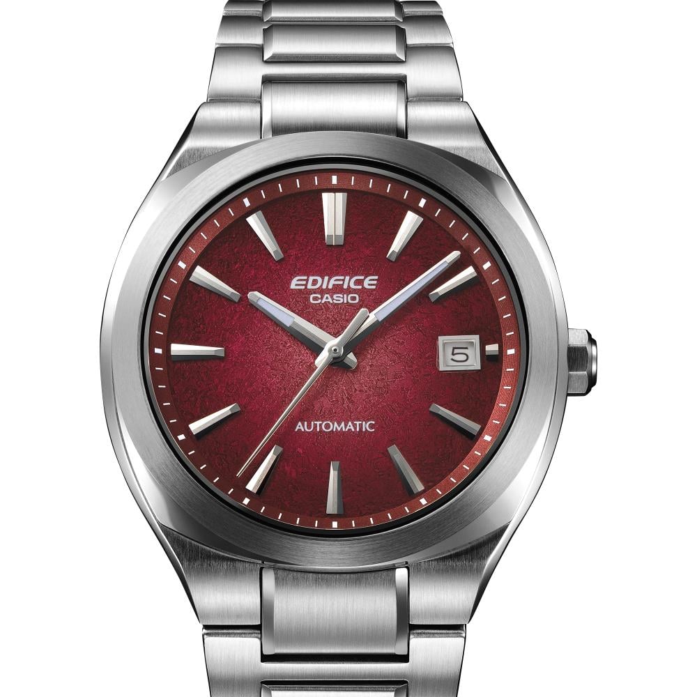 Collection Edifice - EFK-200D-4AER - Montre Casio – boîtier en acier inoxydable argenté, cadran rouge, bracelet acier massif – vue 5