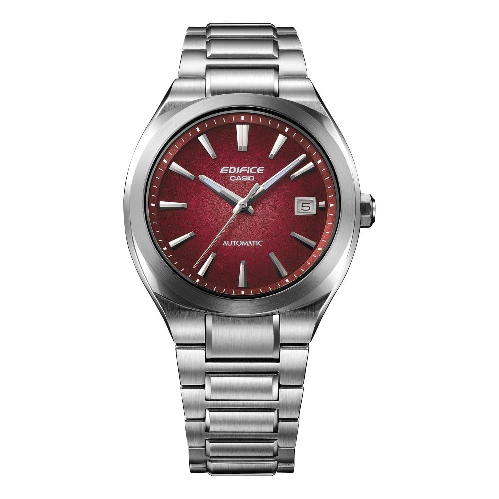 Collection Edifice - EFK-200D-4AER - Montre Casio – boîtier en acier inoxydable argenté, cadran rouge, bracelet acier massif – vue 6