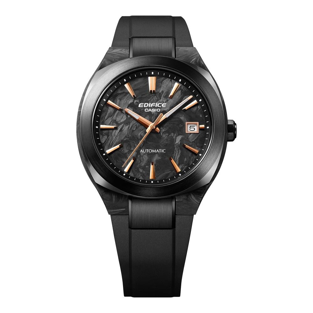 Collection Edifice - EFK-200XPB-1AER - Montre Casio – boîtier noir en carbone et acier, lunette noire, bracelet en résine noire, cadran à trois aiguilles – vue 7