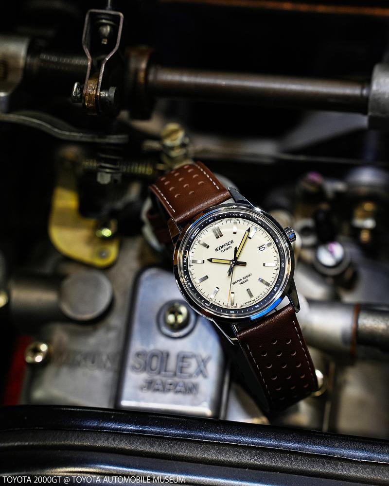 Collection Edifice - EFR-109L-7AER - Montre Casio – boîtier en acier argenté, cadran clair, bracelet en cuir – vue 3