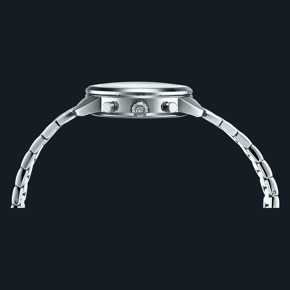 Collection Edifice - EFR-575D-1AEF - Montre Casio – boîtier en acier inoxydable, cadran noir bicolore à compteurs, verre bombé, bracelet acier – vue 2