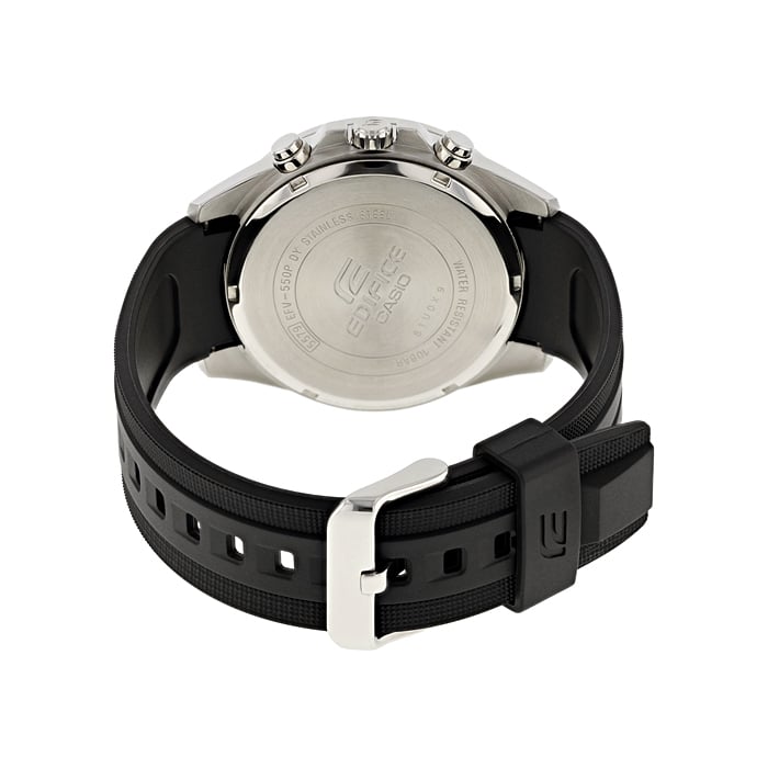 Collection Edifice - EFV-550P-1AVUEF - Montre Casio – chronographe au boîtier en acier inoxydable, bracelet en résine noire – vue 3
