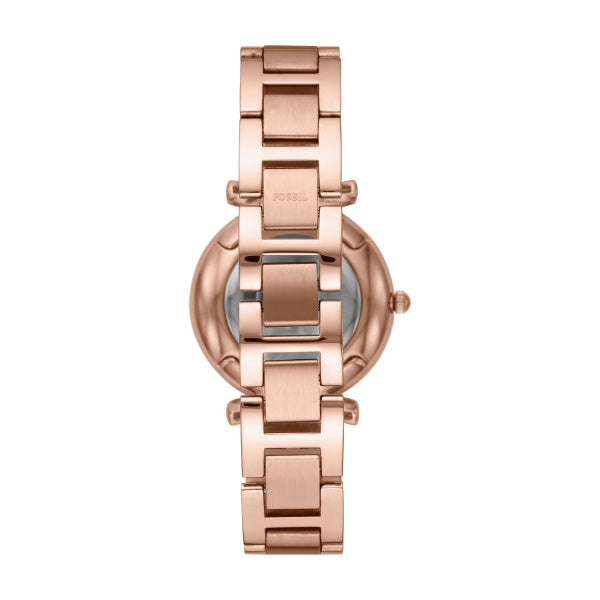Montre femme Fossil Carlie ES4301 – cadran doré rose bracelet acier inoxydable doré rose – vue 2