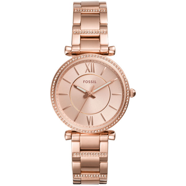 Montre femme Fossil Carlie ES4301 – cadran doré rose bracelet acier inoxydable doré rose – vue 5