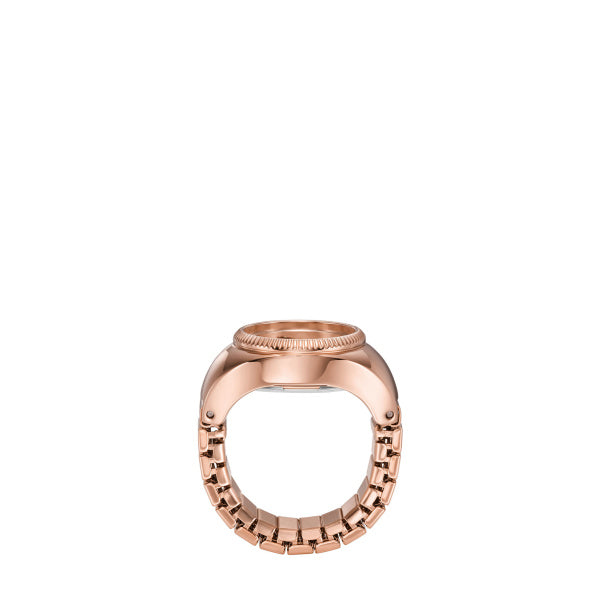 Montre femme Fossil Ring Watch ES5247 – cadran doré rose bracelet acier inoxydable – vue 4