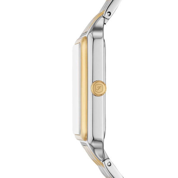 Montre femme Fossil Raquel ES5305 – cadran nacre bracelet acier inoxydable bicolore – vue 5