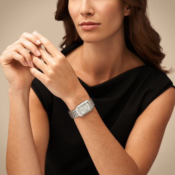 Montre femme Fossil Raquel ES5306 – cadran nacre bracelet acier inoxydable argenté – vue 4