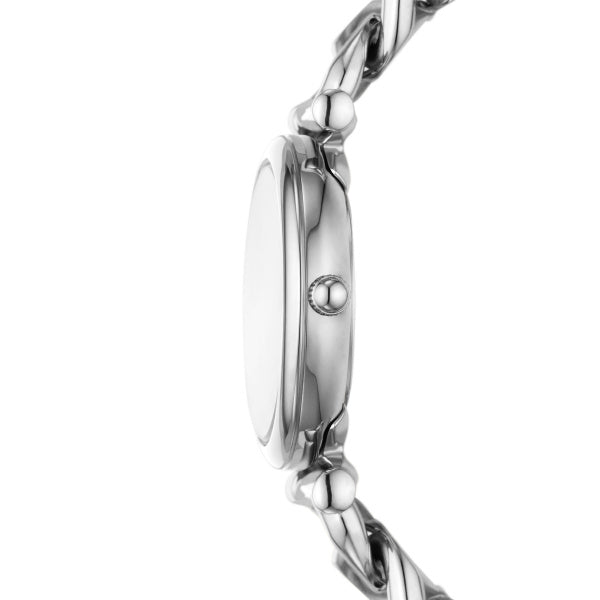 Montre femme Fossil Carlie ES5331 – cadran argenté bracelet acier inoxydable argenté – vue 3