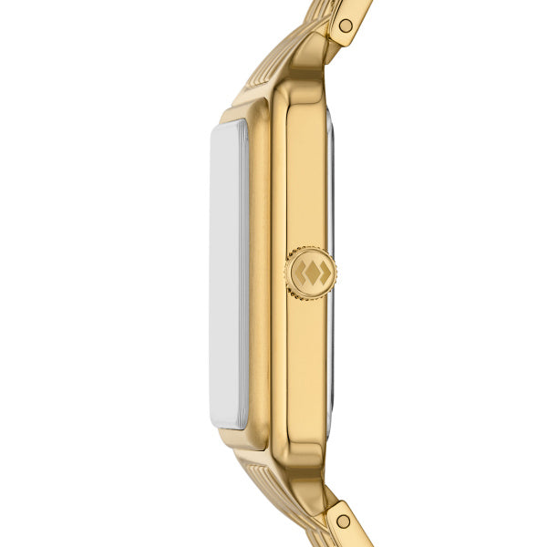 Montre femme Fossil Raquel ES5341 – cadran vert bracelet acier inoxydable doré – vue 3