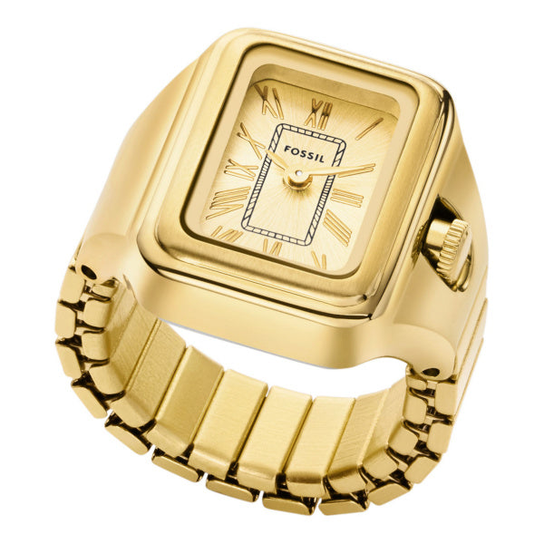 Montre femme Fossil Raquel Watch Ring ES5343 – cadran doré bracelet acier inoxydable doré – vue 6