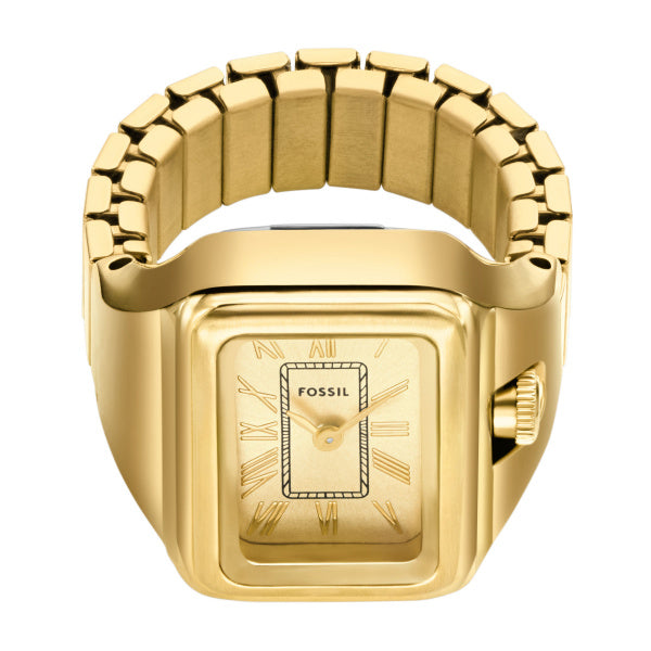 Montre femme Fossil Raquel Watch Ring ES5343 – cadran doré bracelet acier inoxydable doré – vue 3