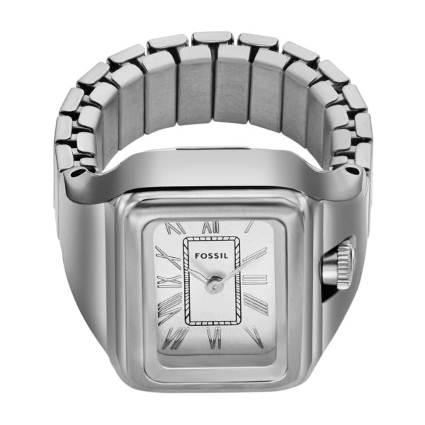 Montre femme Fossil Raquel Watch Ring ES5344 – cadran argenté bracelet acier inoxydable argenté – vue 3
