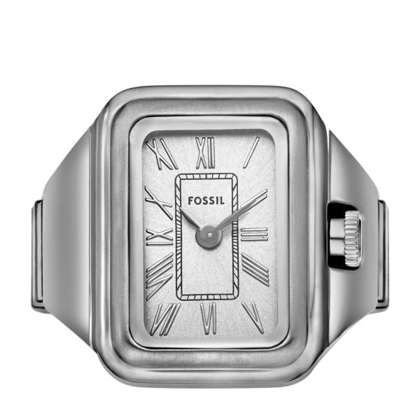 Montre femme Fossil Raquel Watch Ring ES5344 – cadran argenté bracelet acier inoxydable argenté – vue 2