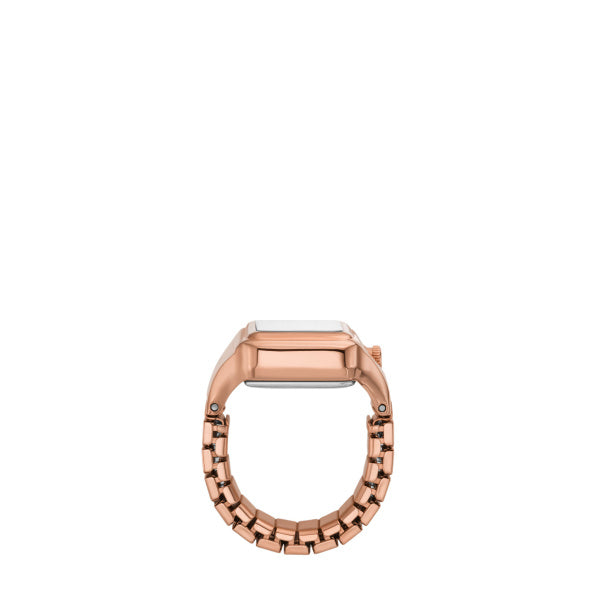 Montre femme Fossil Raquel Watch Ring ES5345 – cadran doré rose bracelet acier inoxydable doré rose – vue 4