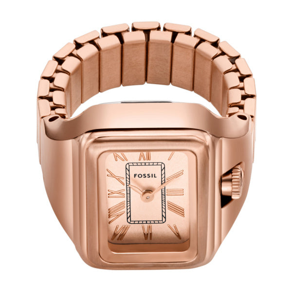 Montre femme Fossil Raquel Watch Ring ES5345 – cadran doré rose bracelet acier inoxydable doré rose – vue 3