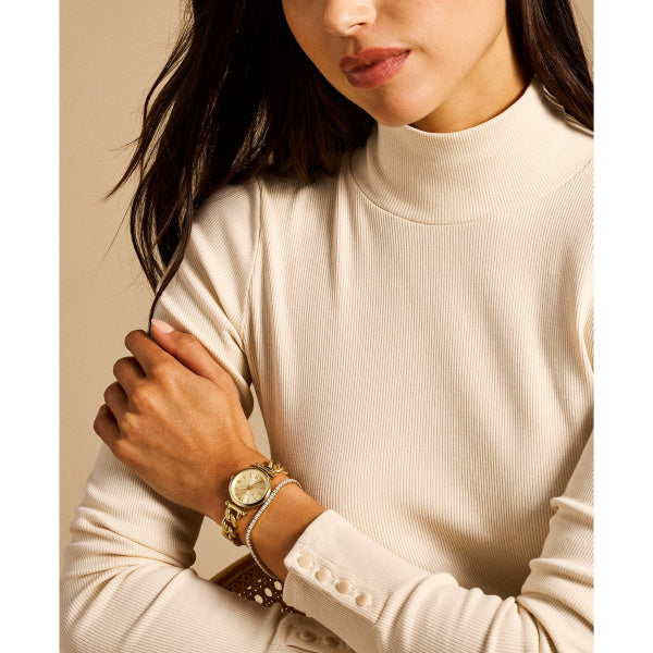 Montre femme Fossil Gift Set ES5387SET – cadran doré bracelet acier inoxydable doré – vue 5