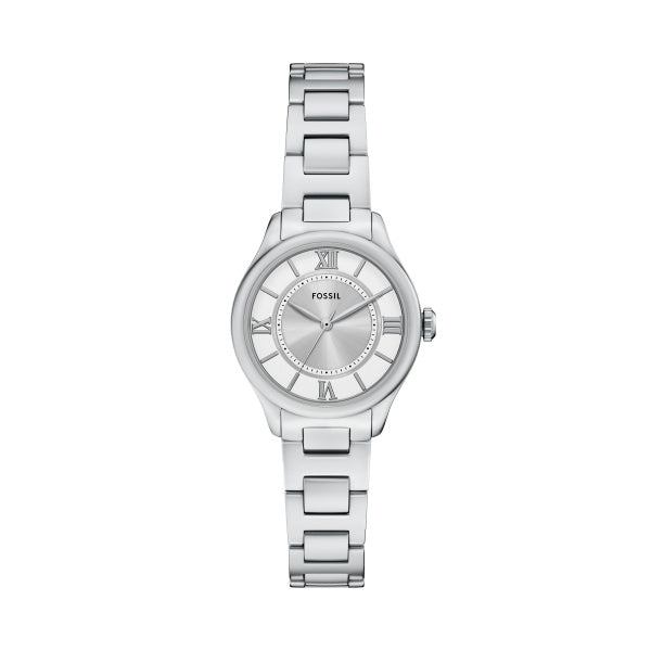 Montre femme Fossil Gilmore ES5419 – cadran argenté bracelet acier inoxydable argenté – vue de face