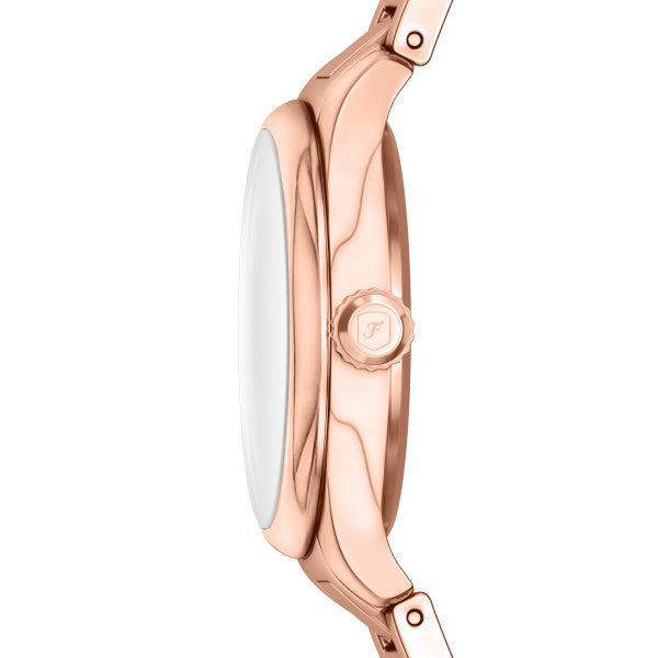 Montre femme Fossil Gilmore ES5420 – cadran argenté bracelet acier inoxydable doré rose – vue 3