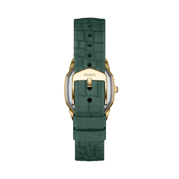 Fossil - Reloj “Harlow” – Piel efecto cocodrilo verde
