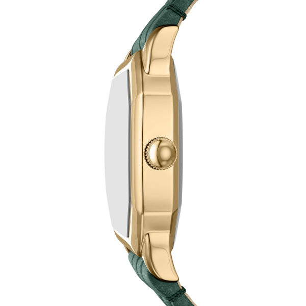 Fossil - Reloj “Harlow” – Piel efecto cocodrilo verde