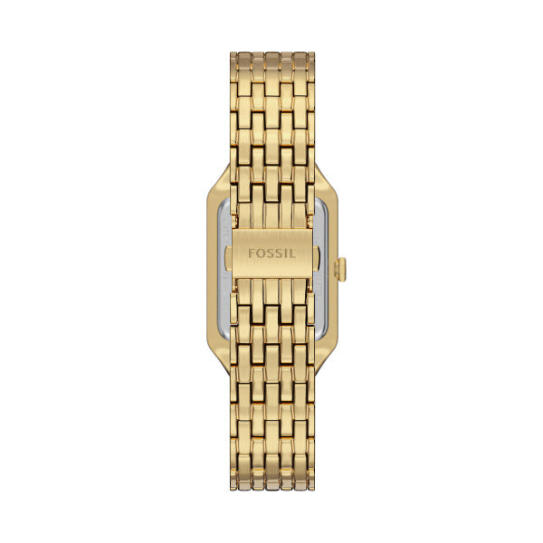 Montre femme Fossil Raquel ES5434 – cadran noir bracelet acier inoxydable doré – vue 2