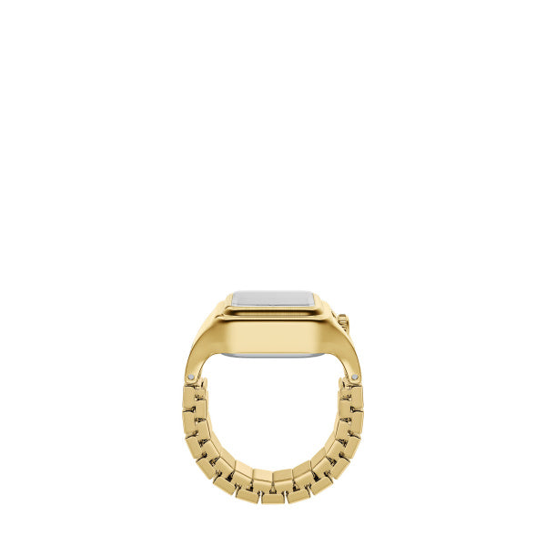 Montre femme Fossil Raquel Watch Ring ES5448 – cadran vert bracelet acier inoxydable doré – vue 6