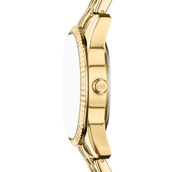 Montre femme Fossil Scarlette ES5460 – cadran vert bracelet acier inoxydable doré – vue 3