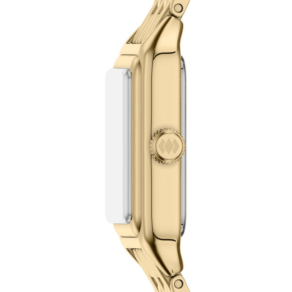 Montre femme Fossil Raquel ES5467 – cadran blanc bracelet acier inoxydable doré – vue 3