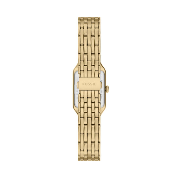 Montre femme Fossil Raquel ES5467 – cadran blanc bracelet acier inoxydable doré – vue 2