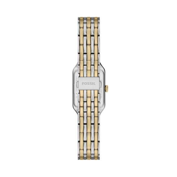 Montre femme Fossil Raquel ES5468 – cadran blanc bracelet acier inoxydable bicolore – vue 2