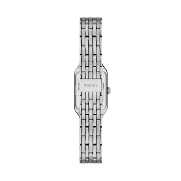 Montre femme Fossil Raquel ES5469 – cadran blanc bracelet acier inoxydable argenté – vue 2