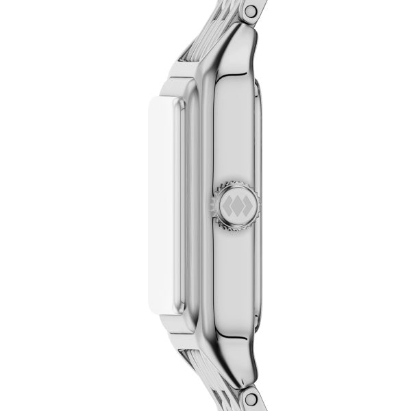 Montre femme Fossil Raquel ES5469 – cadran blanc bracelet acier inoxydable argenté – vue 3