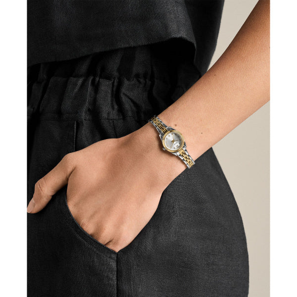 Montre femme Fossil Scarlette ES5473 – cadran argenté bracelet acier inoxydable bicolore – vue 4