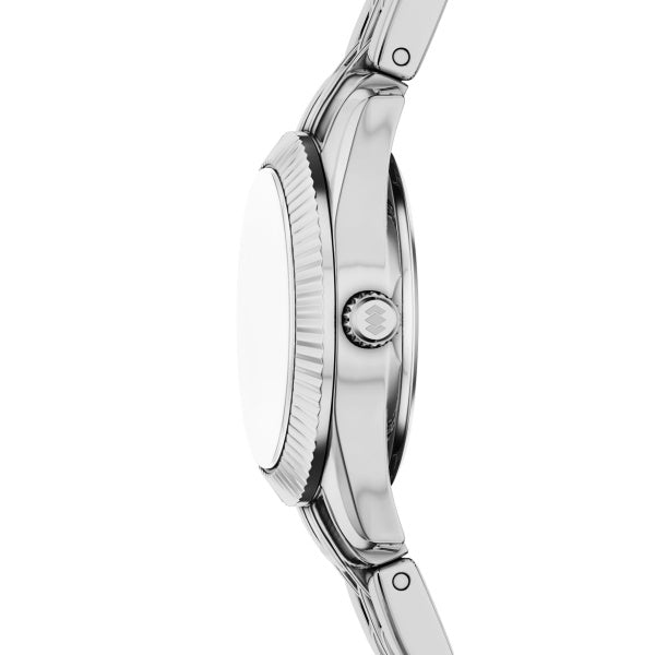 Montre femme Fossil Scarlette ES5475 – cadran argenté bracelet acier inoxydable argenté – vue 3