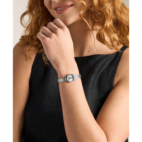Montre femme Fossil Scarlette ES5475 – cadran argenté bracelet acier inoxydable argenté – vue 4