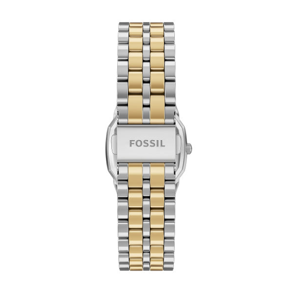 Montre femme Fossil Harlow ES5480 – cadran bleu bracelet acier inoxydable bicolore – vue 2