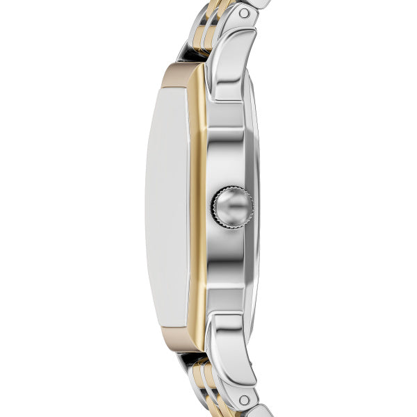 Montre femme Fossil Harlow ES5480 – cadran bleu bracelet acier inoxydable bicolore – vue 3
