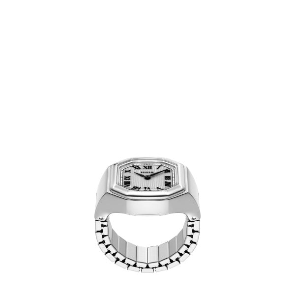 Montre femme Fossil Harlow Watch Ring ES5482 – cadran argenté bracelet acier inoxydable argenté – vue 3