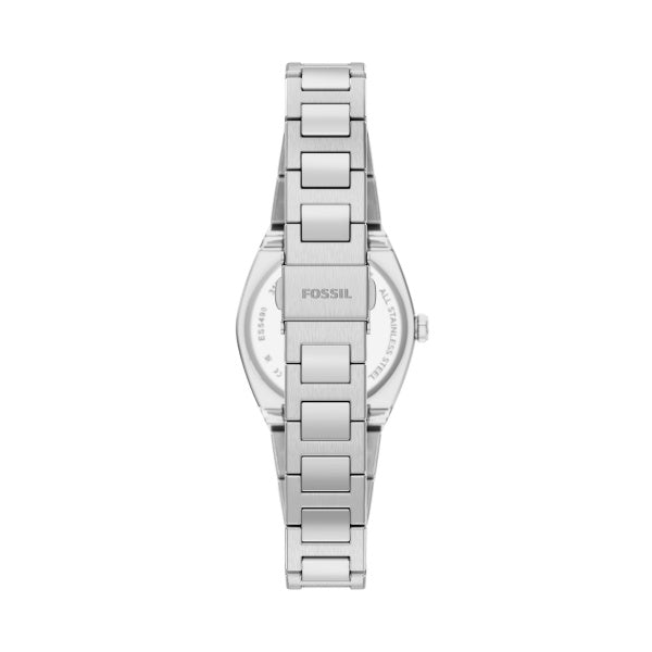 Montre femme Fossil Everett ES5490 – cadran argenté bracelet acier inoxydable argenté – vue 2