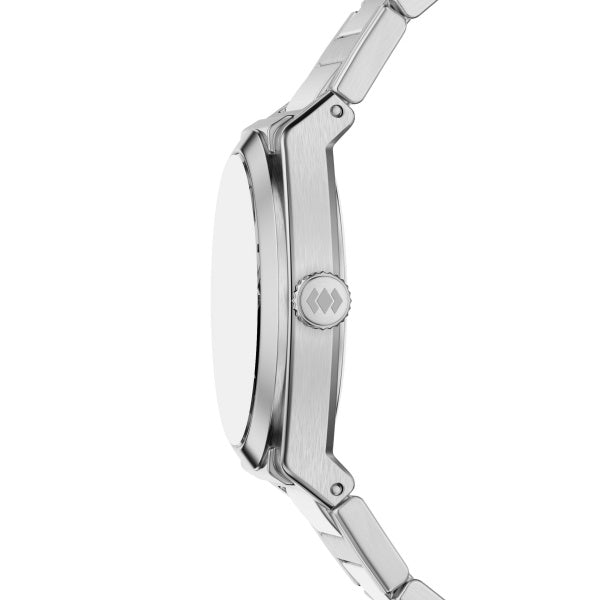 Montre femme Fossil Everett ES5490 – cadran argenté bracelet acier inoxydable argenté – vue 3