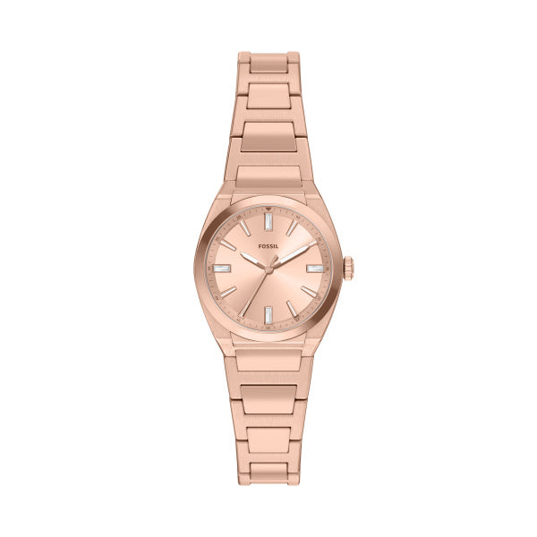 Montre femme Fossil Everett ES5491 – cadran doré rose bracelet acier inoxydable doré rose – vue de face