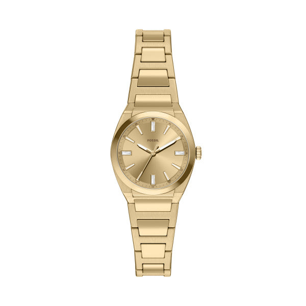 Montre femme Fossil Everett ES5492 – cadran doré bracelet acier inoxydable doré – vue de face