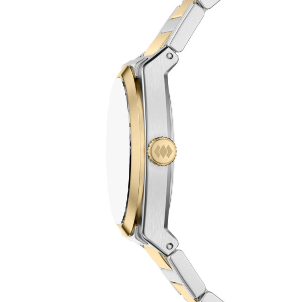 Montre femme Fossil Everett ES5494 – cadran argenté bracelet acier inoxydable bicolore – vue 3