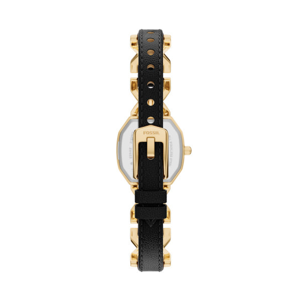 Montre femme Fossil Harlow ES5496 – cadran noir bracelet cuir multicolore – vue 2