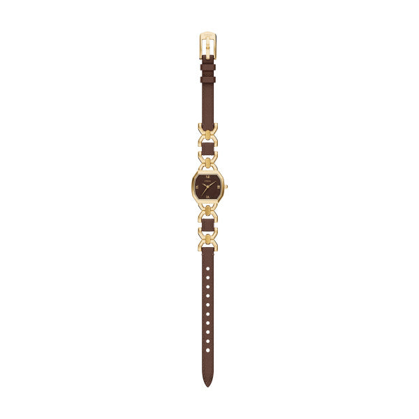 Montre femme Fossil Harlow ES5497 – cadran marron bracelet cuir multicolore – vue 5