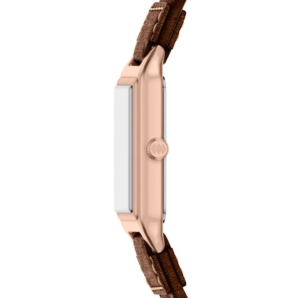 Montre femme Fossil Raquel ES5503 – cadran marron bracelet cuir marron – vue 3