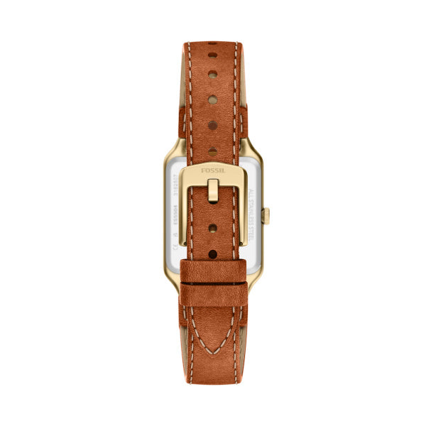 Montre femme Fossil Raquel ES5504 – cadran crème bracelet cuir marron – vue 2
