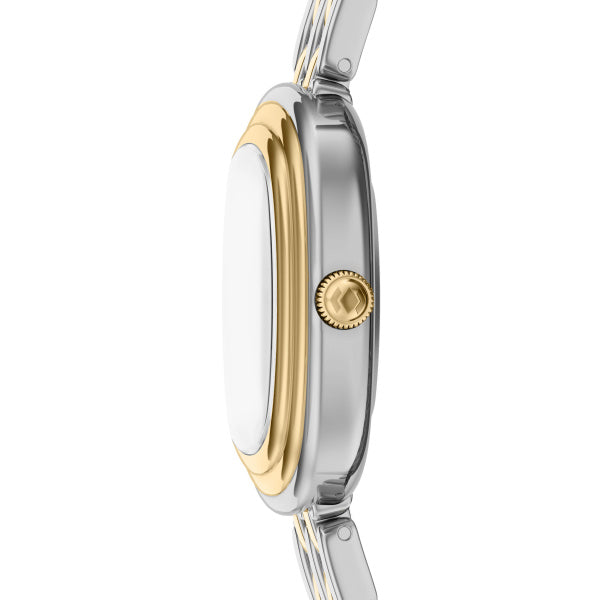 Montre femme Fossil Emerson ES5509 – cadran bicolore bracelet acier inoxydable bicolore – vue 3